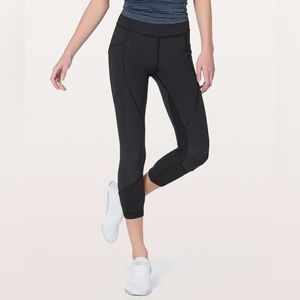 NEW Lulu Lemon Game Point Crop Black Size 4